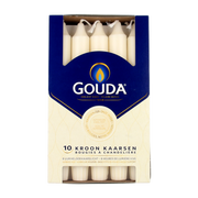Gouda Kroonkaars ivoor 200/24 10 Stuks