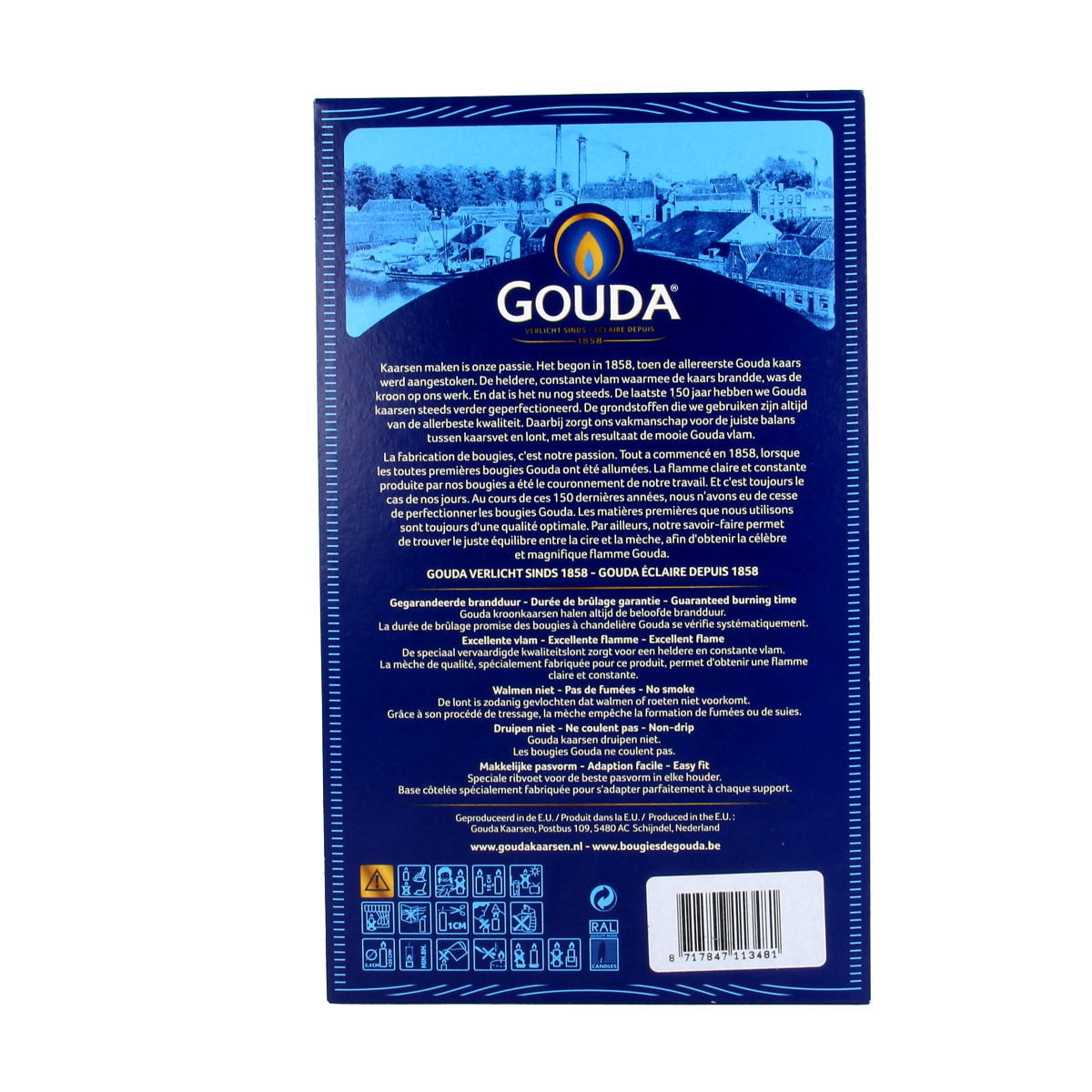 Gouda Kroonkaars ivoor 200/24 10.00 Stuks