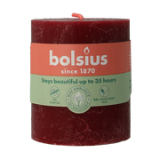 Bolsius Rustiekkaars shine 80/68 velvet red 1 Stuks