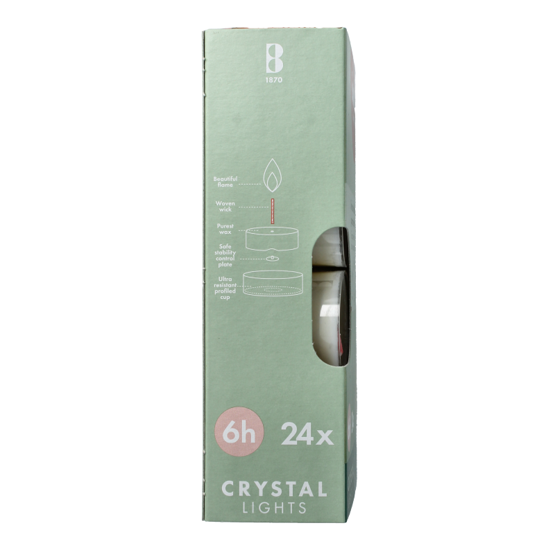 Bolsius Crystal Lights 6 uur doos 24 Stuks