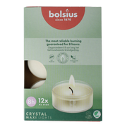 Bolsius Crystal maxi lights 8 uur doos 12.00 Stuks