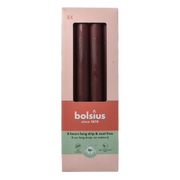Bolsius Dinerkaarsen 230/20 velvet red 8 Stuks