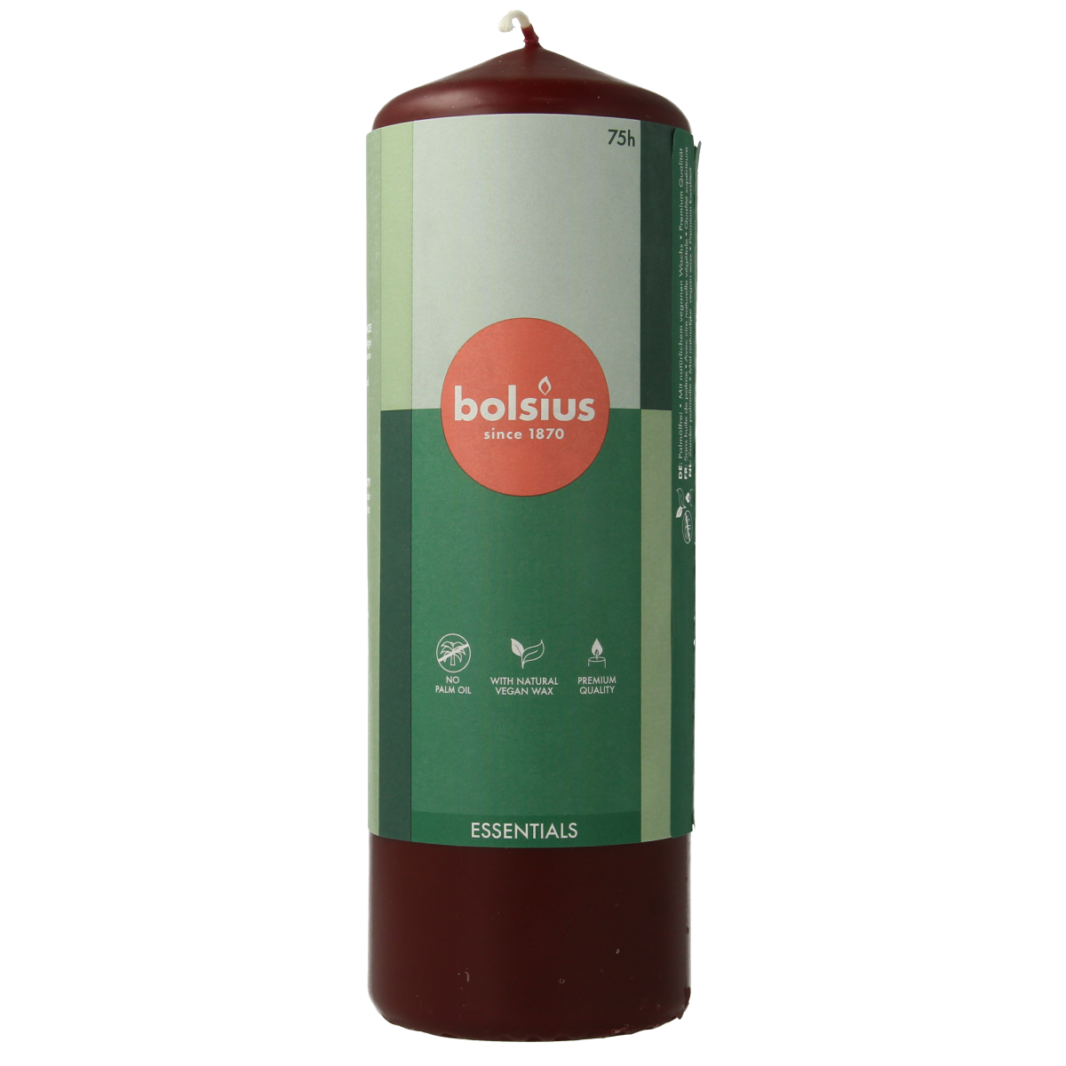 Bolsius Stompkaars 200/68 velvet red 1.00 Stuks