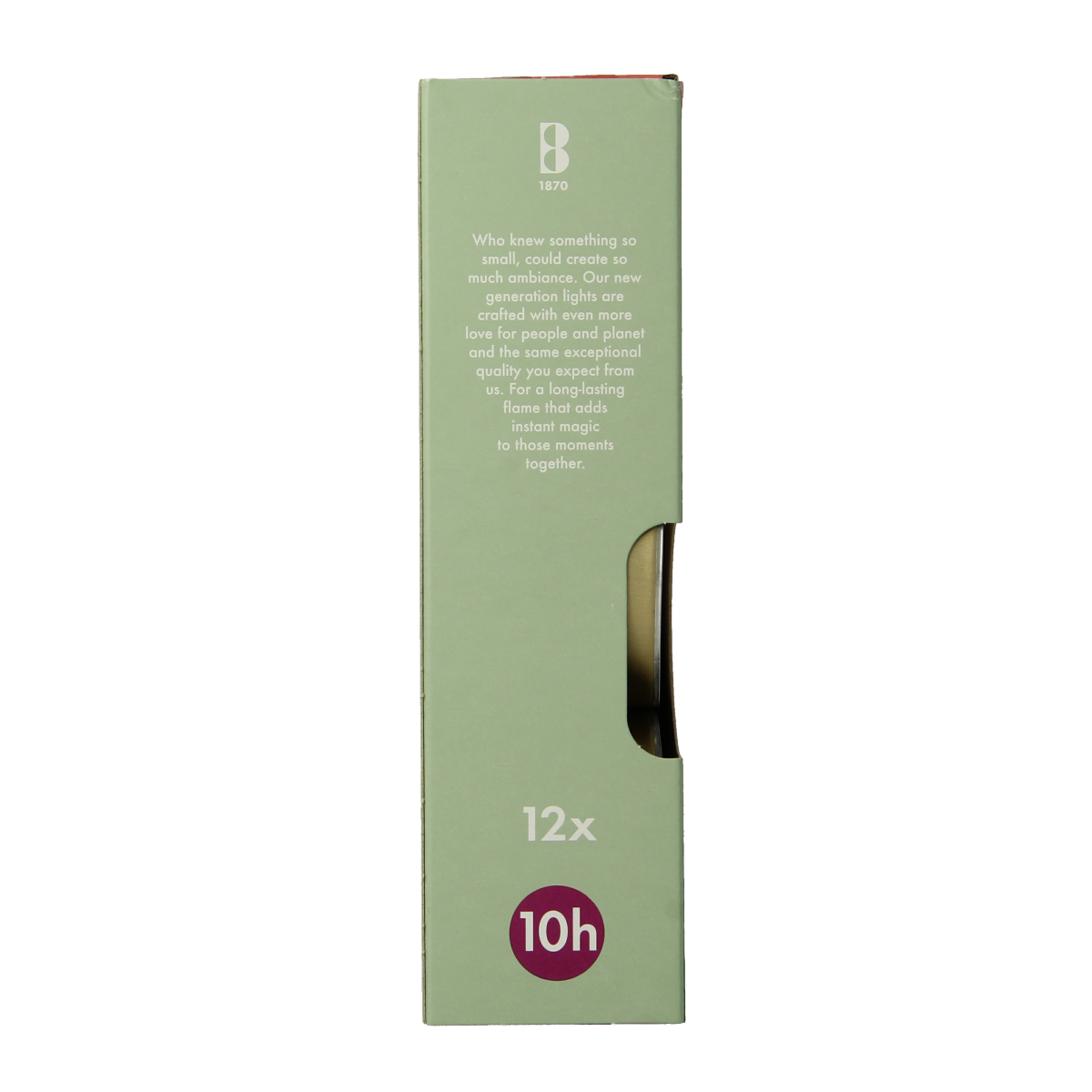Bolsius Maxi lichten 10uur wit met gouden cup 12.00 Stuks