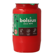 Bolsius Herdenkingslicht nr 3 rood 1.00 Stuks