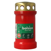 Bolsius Herdenkingslicht nr3 rood met deksel 1 Stuks