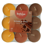 Bolsius Geurtheelicht multi colour brick 18 sugar & spice 18 Stuks