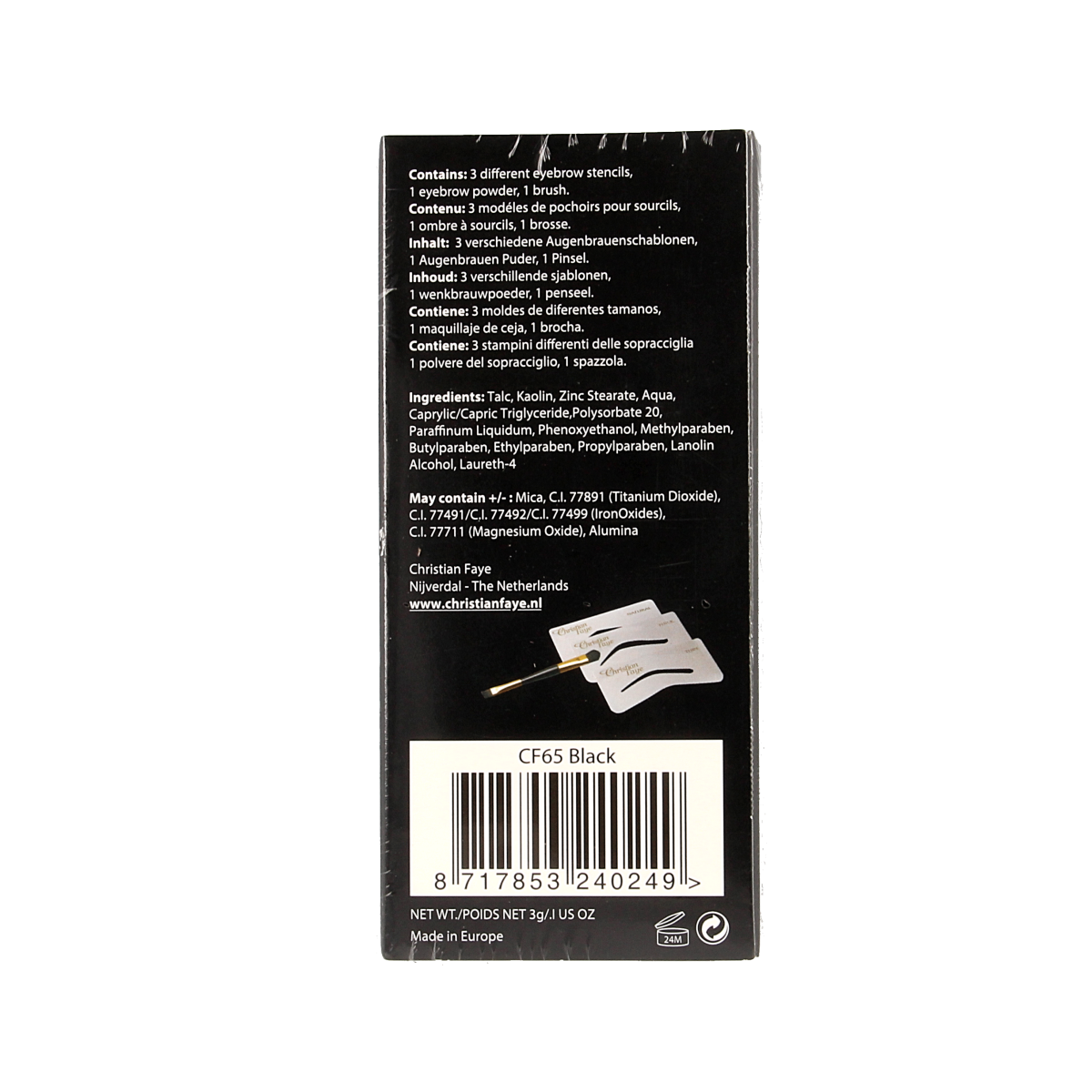 Christian Faye Eyebrow black 3.00 Gram