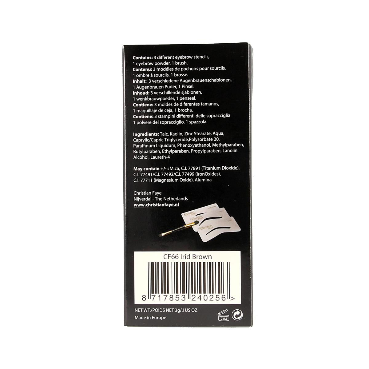 Christian Faye Eyebrow irid brown 3.00 Gram