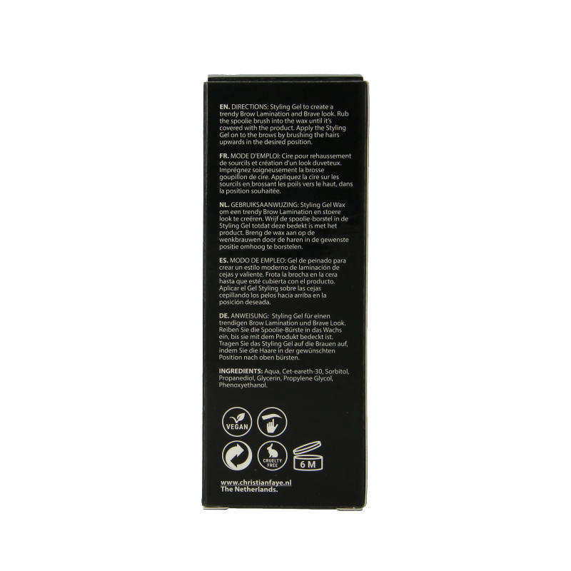 Christian Faye Eyebrow styling gel 5 Gram