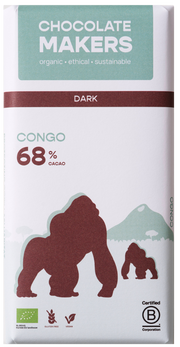 Chocolatemakers Gorilla bar 68% puur bio 80 Gram