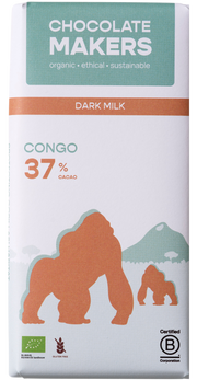 Chocolatemakers Gorilla melk 37% bio 80 Gram