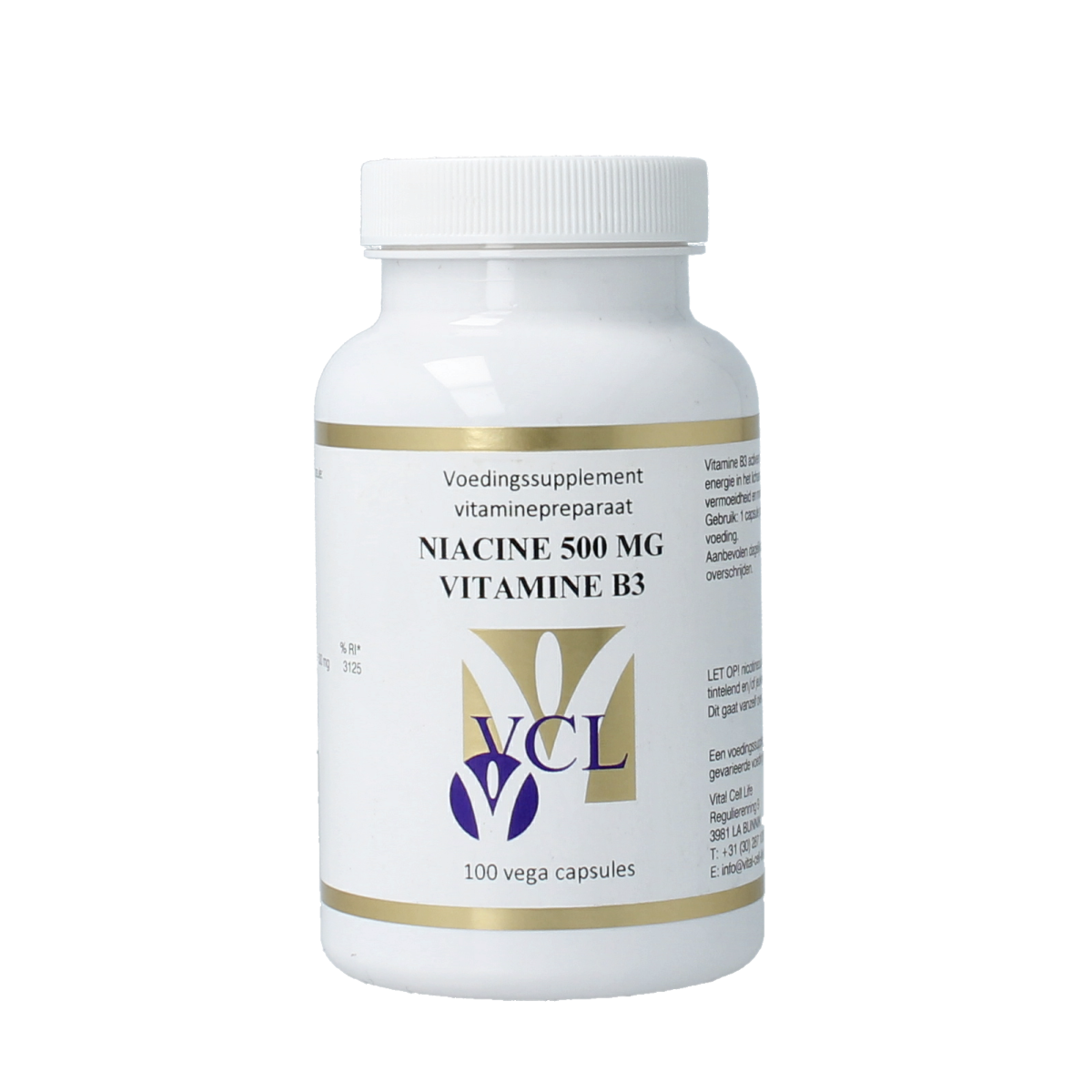 Vital Cell Life Vitamine B3 niacine 500mg 100.00 Capsules