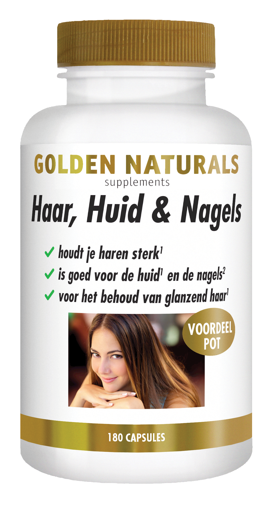 Golden Naturals Haar, huid & nagels 180.00 Capsules