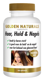 Golden Naturals Haar, huid & nagels 180.00 Capsules