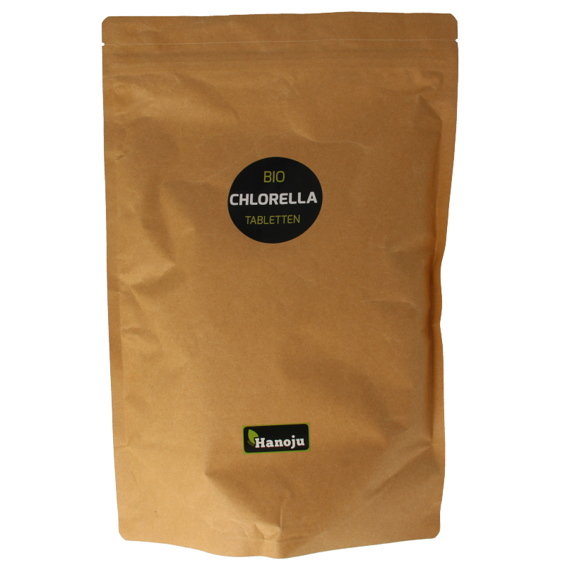 Hanoju Bio chlorella tabletten papier zak 2500 Tabletten