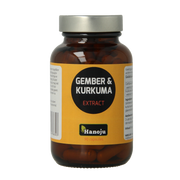 Hanoju Gember & kurkuma extract 90.00 Vegetarische capsules