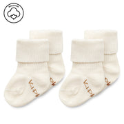 KipKep Blijf baby sokjes newborn/ prematuur offwhite/wit 1.00 Paar