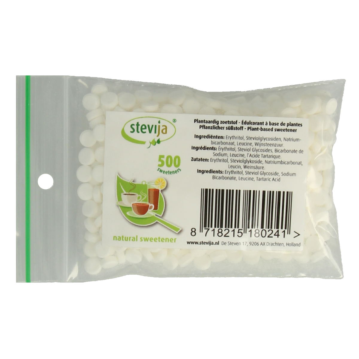 SteviJa Stevia zoetjes navulzakje 500.00 Stuks