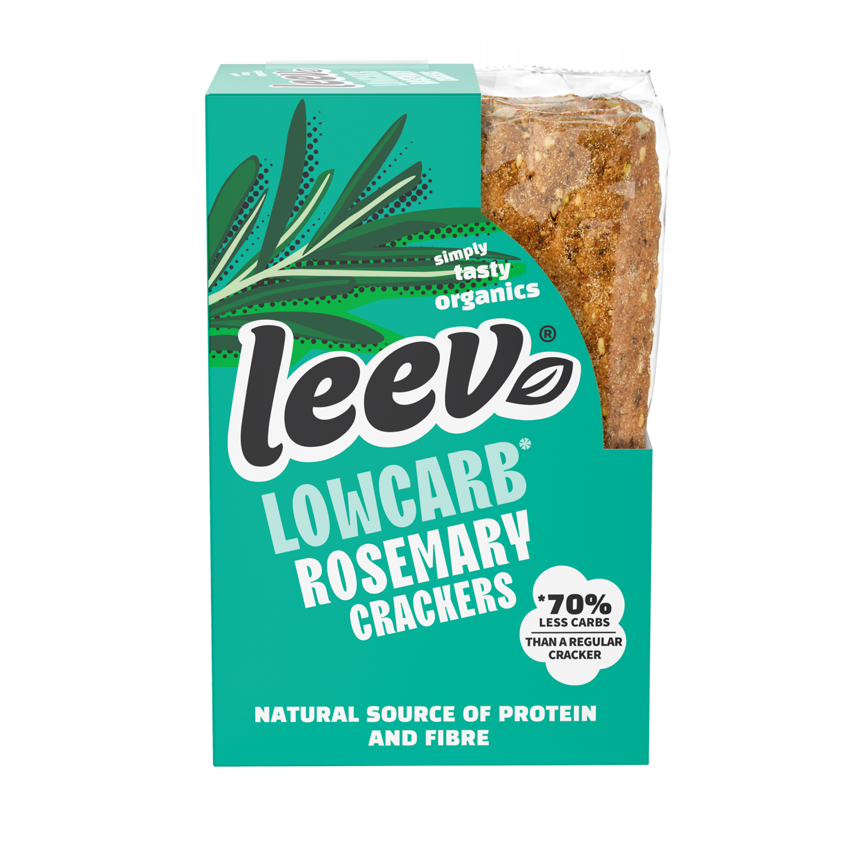 Leev Bio qrackers rosemary seasalt 3 x 2 stuks 6.00 Stuks