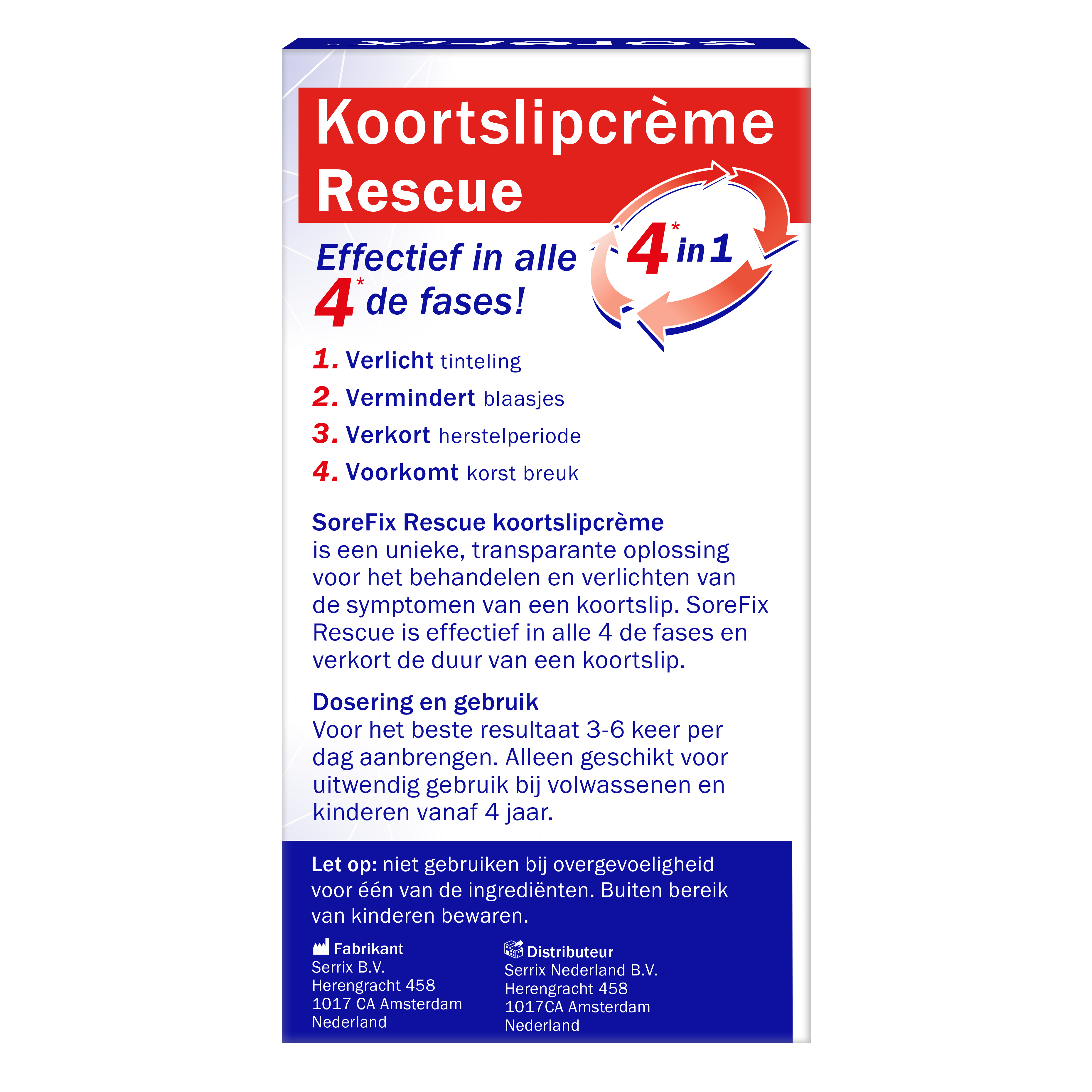 SoreFix Rescue koortslipcreme 6.00 Milliliter