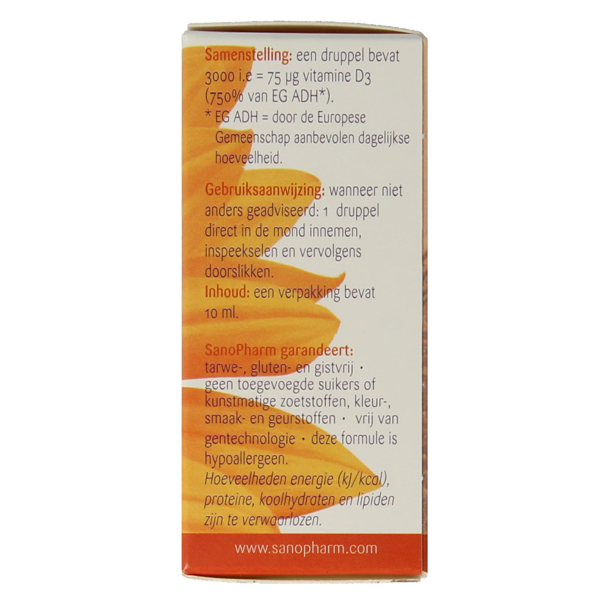 SanoPharm Vitamine D3 fortissimum Emulsan 10.00 Milliliter
