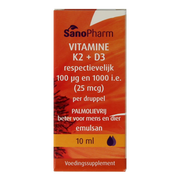 SanoPharm Vitamine K2 D3 emulsan 10.00 Milliliter