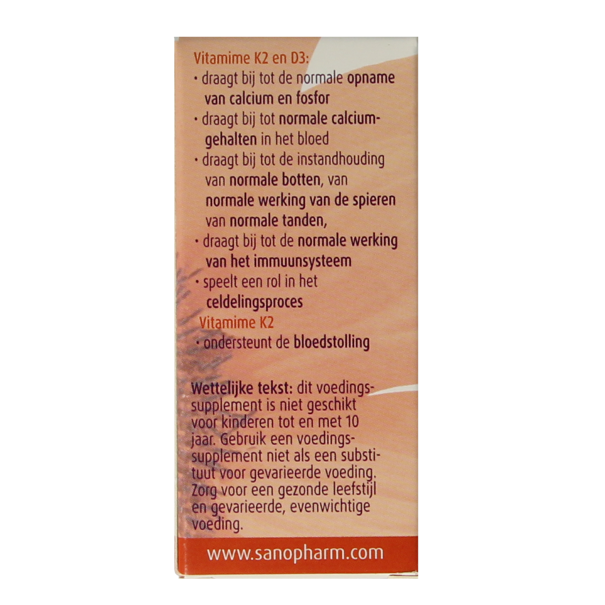 SanoPharm Vitamine K2 D3 emulsan 10.00 Milliliter