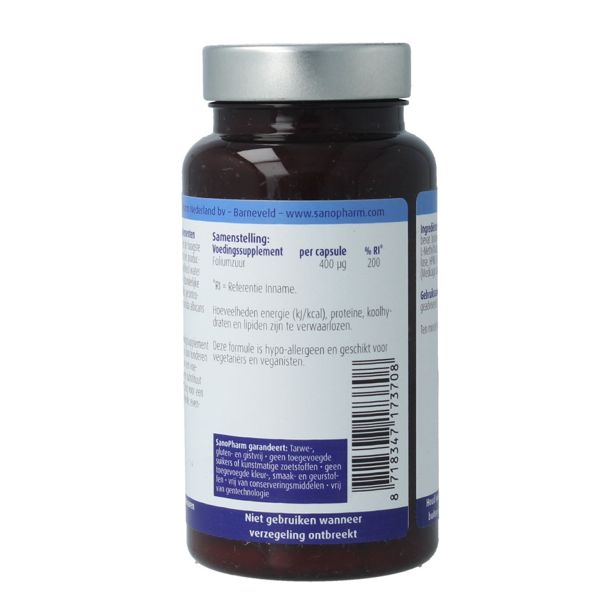 SanoPharm Foliumzuur met alfalfa high quiality 60.00 Capsules