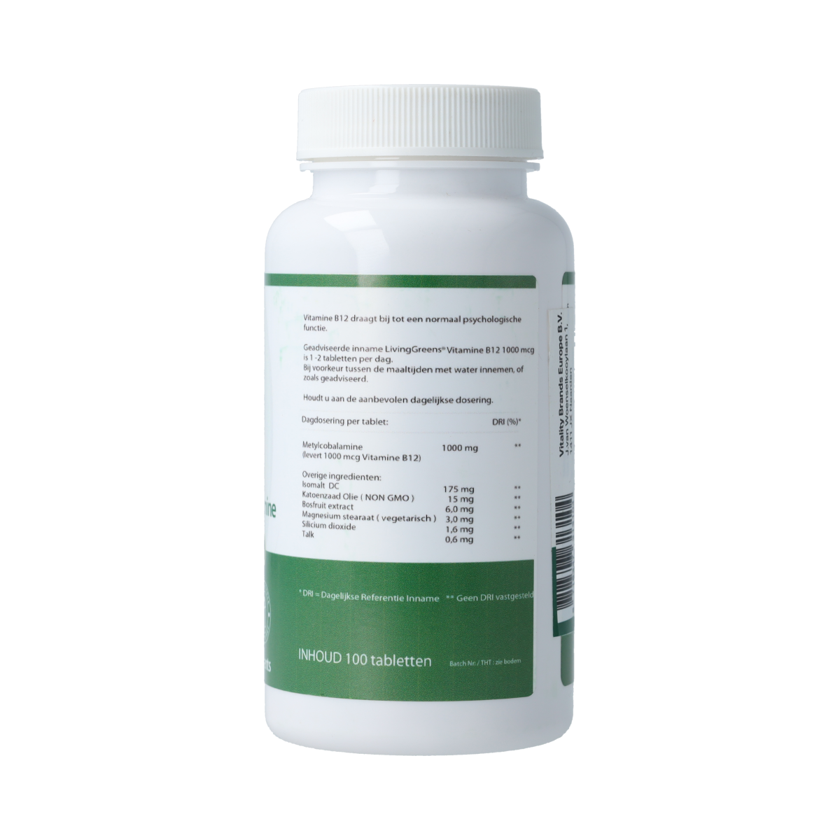 Livinggreens Vitamine B12 methylcobalamine 1000mcg 100.00 Tabletten