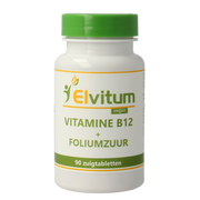 Elvitum  Vitamine B12 1000mcg + foliumzuur 90 Zuigtabletten