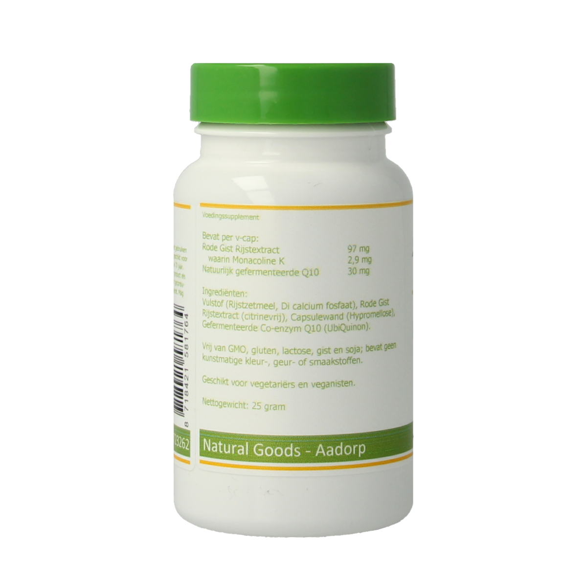 Elvitum  Rode gist rijst met Q10 60.00 Vegetarische capsules