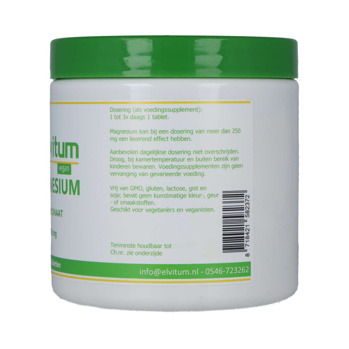 Elvitum  Magnesium (bisglycinaat) 130mg 180.00 Tabletten