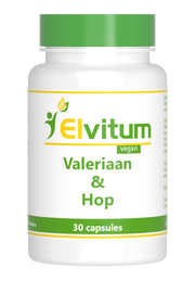 Elvitum  Valeriaan en hop extract 30 Capsules