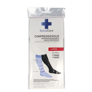 Solvacare Compressiekous zwart L 26 - 29 cm 1.00 Paar