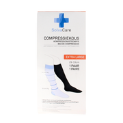 Solvacare Compressiekous zwart XL 29 - 33 cm 1.00 Paar