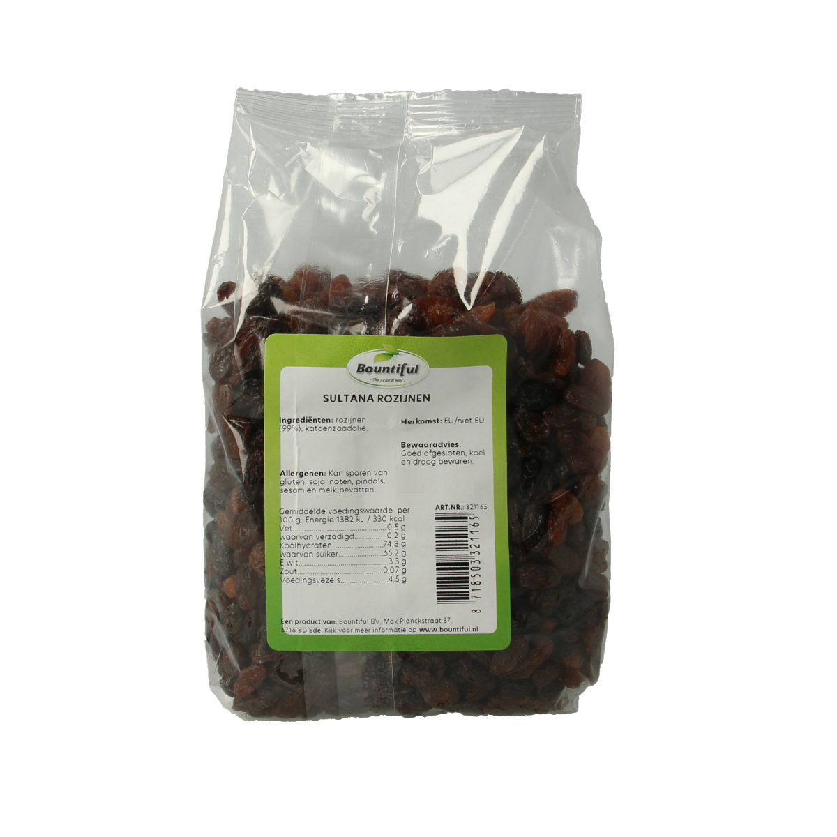 Bountiful Sultana rozijnen 500.00 Gram