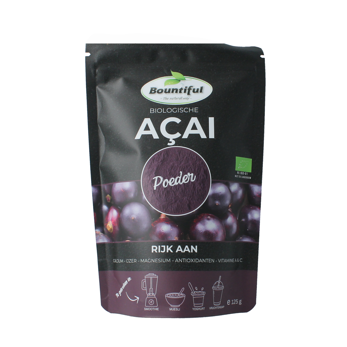 Bountiful Acai poeder bio 125.00 Gram