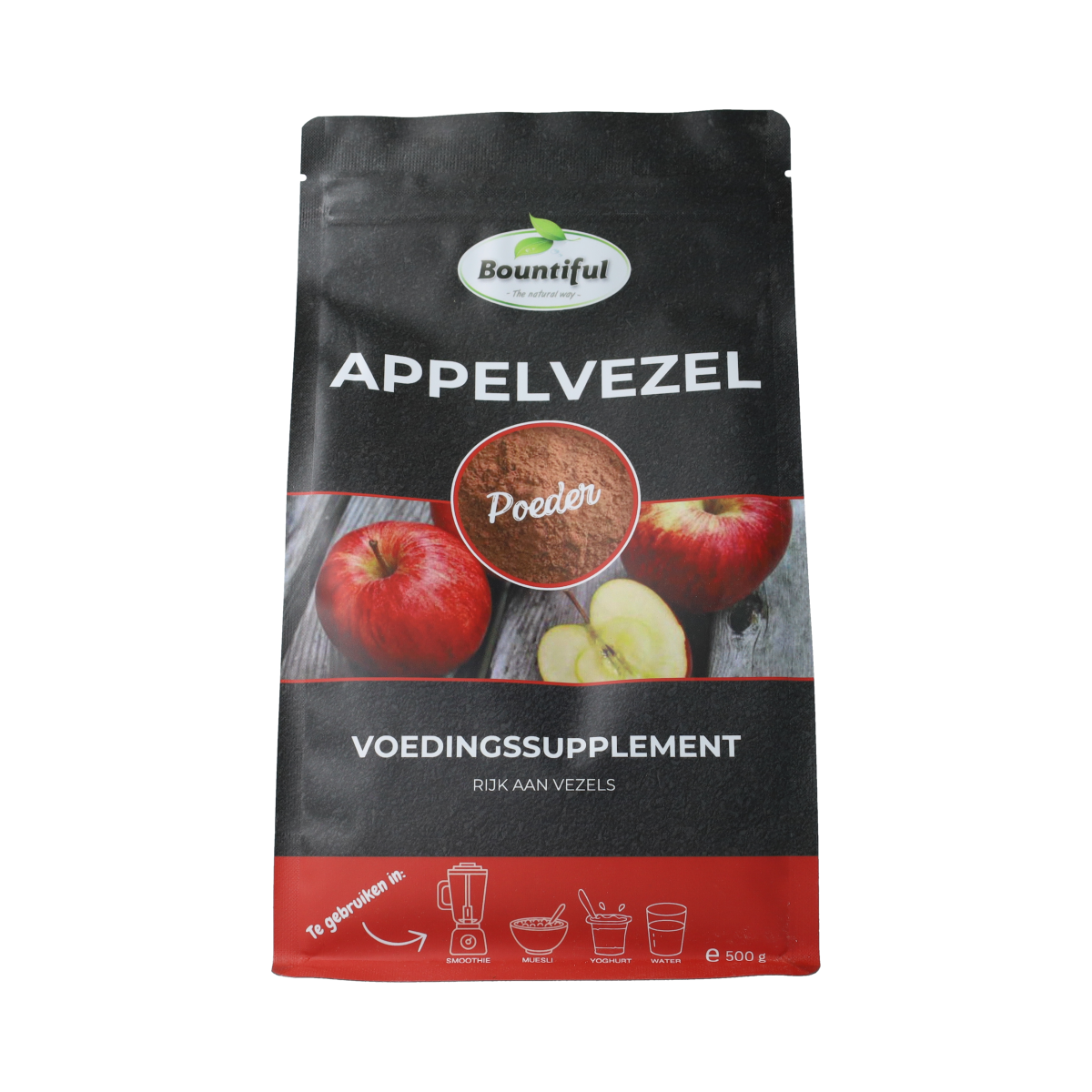 Bountiful Appelvezel poeder 500.00 Gram