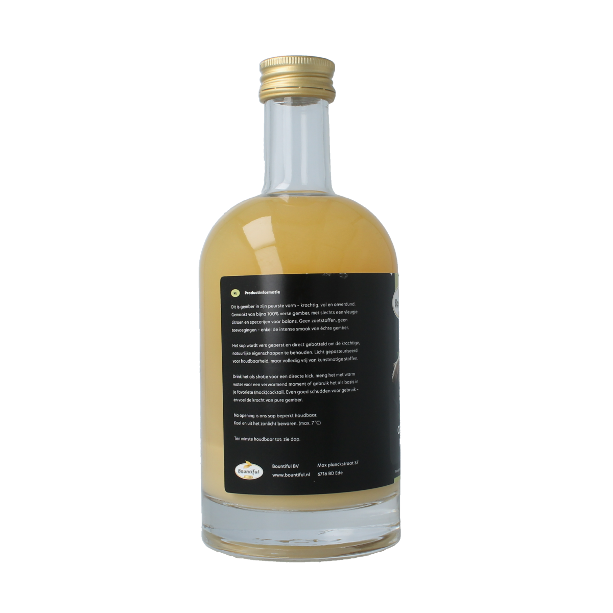 Bountiful select Gember sap puur bio 500.00 Milliliter