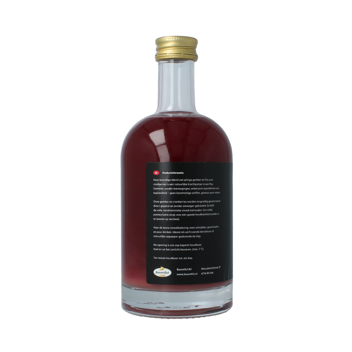 Bountiful select Gember sap cranberry bio 500.00 Milliliter