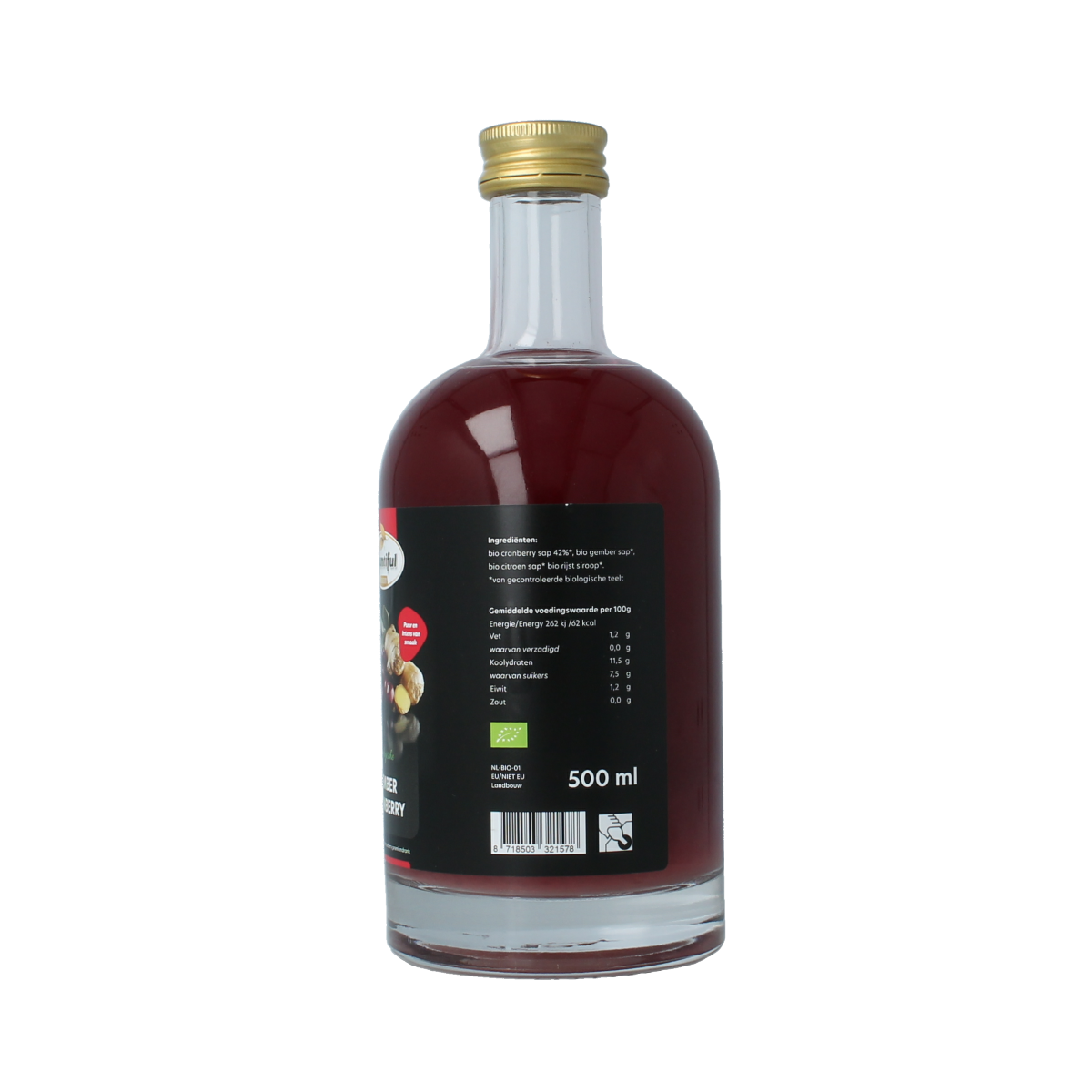 Bountiful select Gember sap cranberry bio 500.00 Milliliter