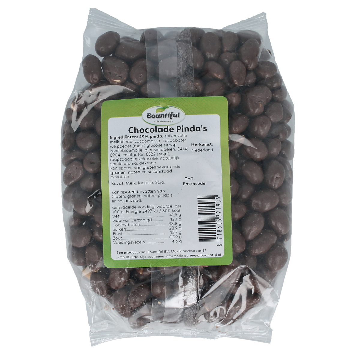 Bountiful Chocolade pinda's 500.00 Gram