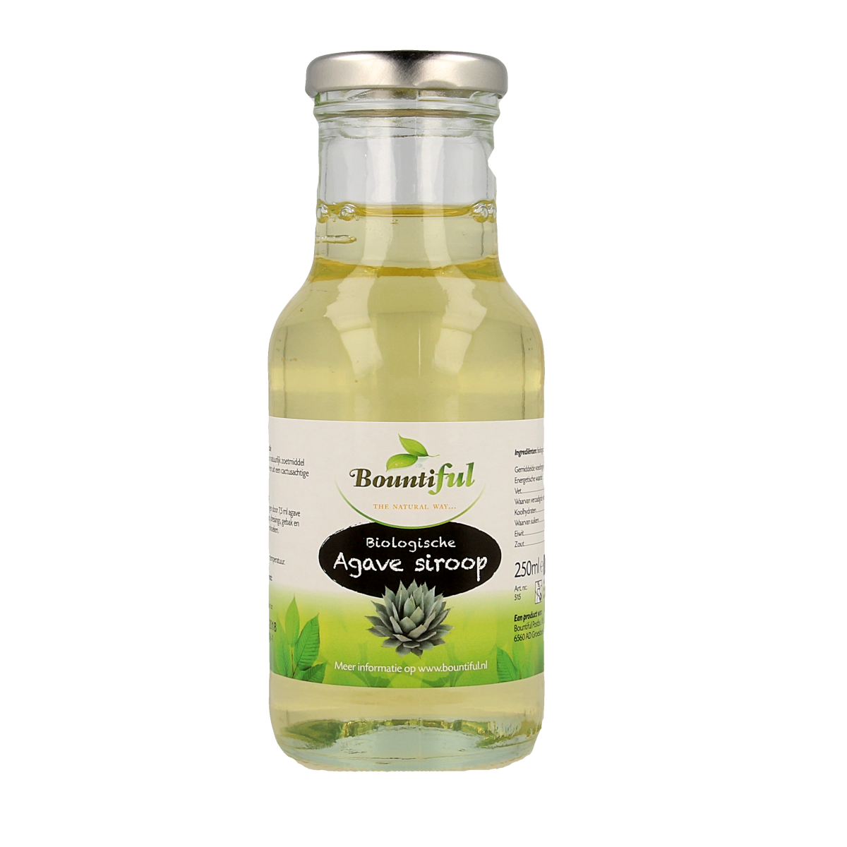 Bountiful Agavesiroop bio 250.00 Milliliter