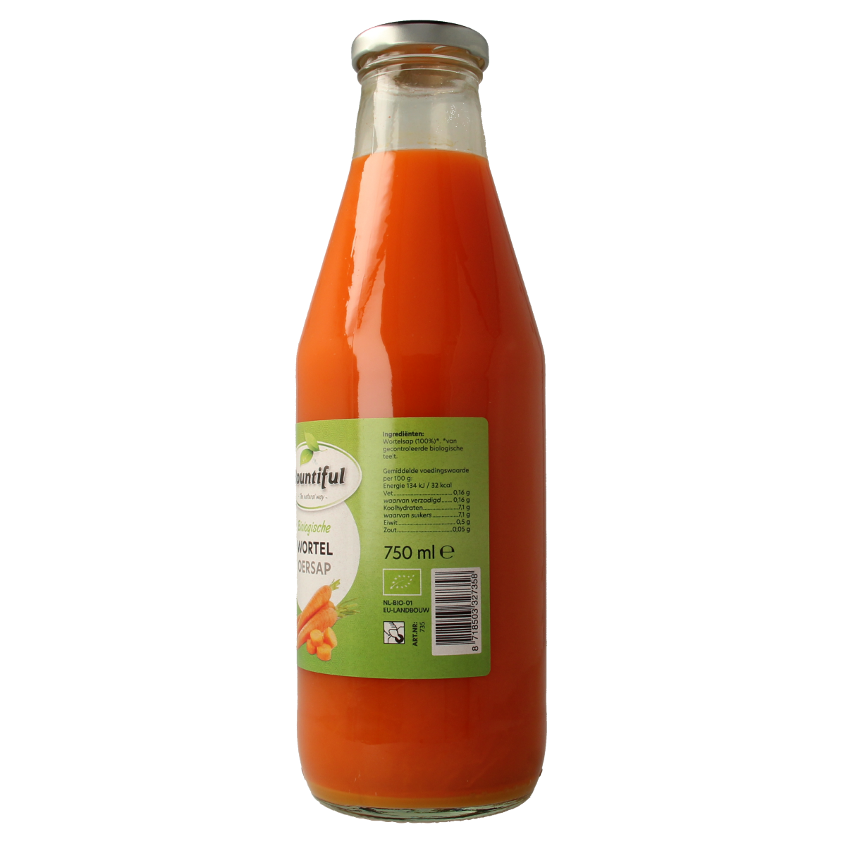 Bountiful Wortel oersap bio 750.00 Milliliter