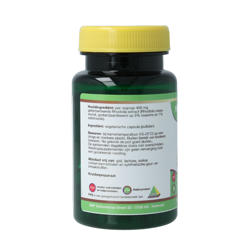 SNP Rhodiola fermented puur 30 Vegetarische capsules