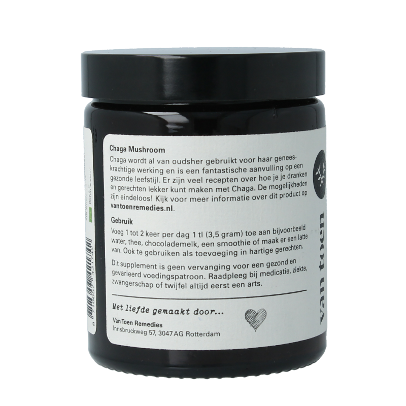 Van Toen Chaga poeder bio 80 Gram