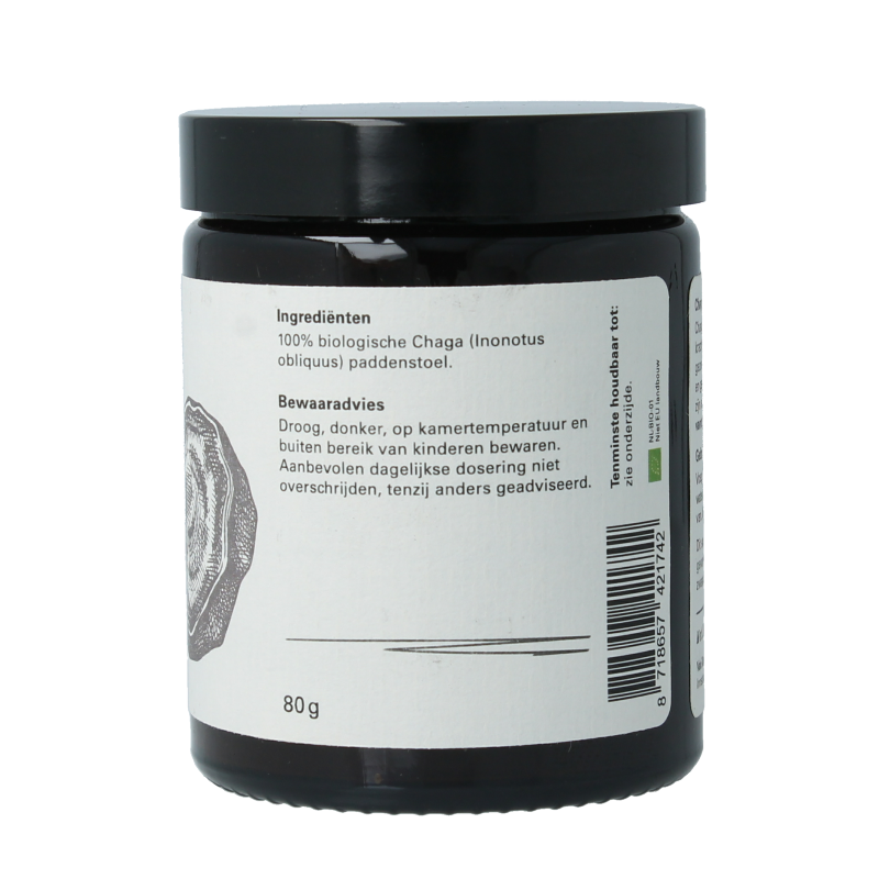 Van Toen Chaga poeder bio 80 Gram