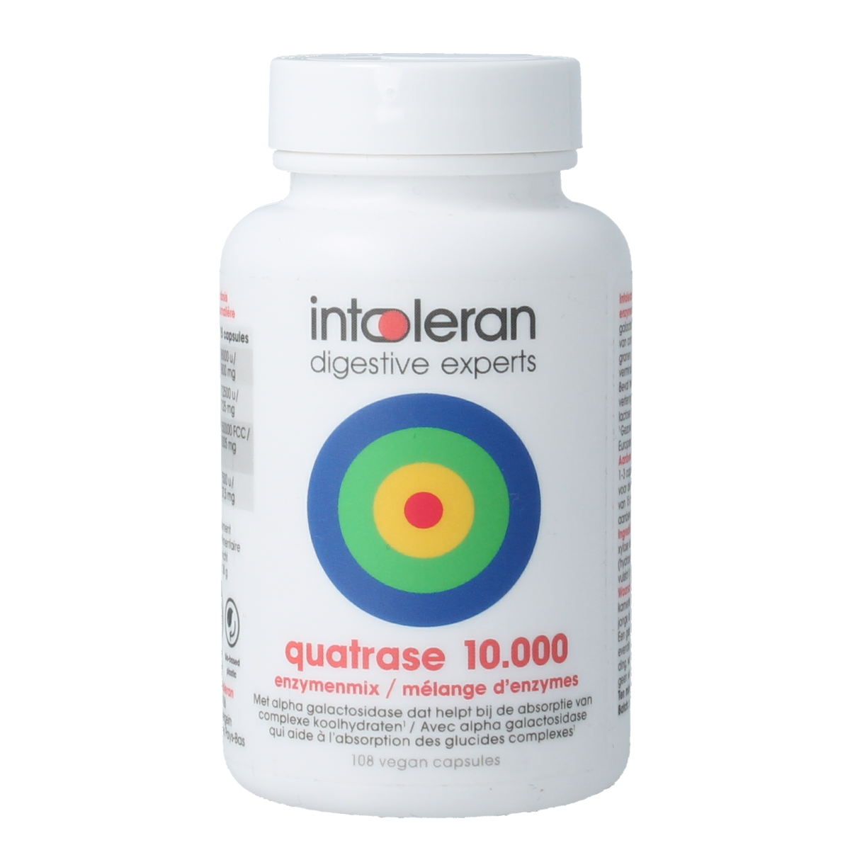 Intoleran Quatrase 10.000 108.00 Vegetarische capsules