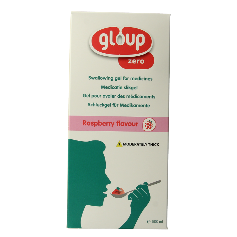 Gloup Zero medicatie inname gel framboos 500 Milliliter